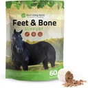 Sølv Lining Urter Feet & Bone Support Horse Supplement Powder Natural Tendons, Ligaments & Omgivende Væv & Hoof Supplement for Heste - Normal Limbs Cirkulation Hestepleje Supplies - 1 LB