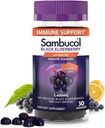 Sambucol Black Elderberry Gummies - Elderberry med zink og C-vitamin til voksne, Sambucus Gummies, immunforsvar - 30 Greve