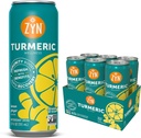 ZYN gurkemeje Wellness Drink (6 Pack), Lemon Ginger Flavored Gurkemeje Drink med sort peber, Ingen tilsat sukker, lav Carb & lav kalorie Drink, Clean Alternative
