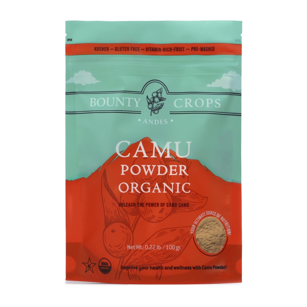 Organic Camu Camu Powder (3,5 oz, 100 gr), High Vitamin C, Non- GMO, Gluten- Free Superfood