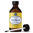 Baar Products - Toelieva Antifungal Liquid Solution - 25% Undecylensyre, Økologisk Olivenolie, Grapefrugt Seed Extract - Maksimal styrke - Fights Svampe under & omkring Toenails - 2 oz
