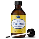 Baar Products - Toelieva Antifungal Liquid Solution - 25% Undecylensyre, Økologisk Olivenolie, Grapefrugt Seed Extract - Maksimal styrke - Fights Svampe under & omkring Toenails - 2 oz