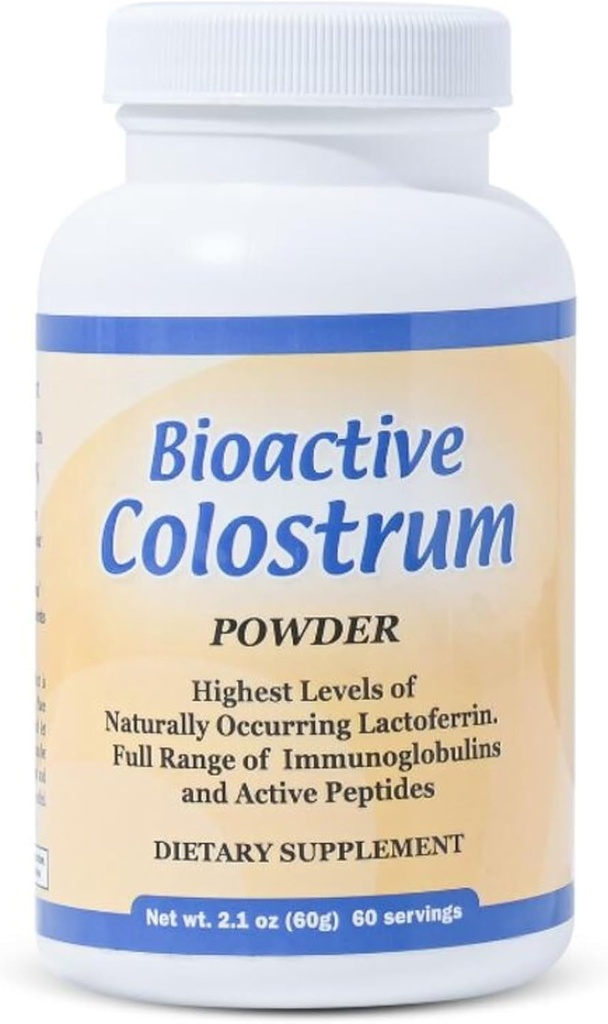 Bioactive Colostrum Well Visdom 60g Bovin supplement Pulver, Grass- Fed År- Round Colostrum Powder Natural Immunation Recovery Supplement