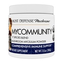 Værtsforsvar MyCommunity Powder - 17 Arter Blend Mushroom supplement til immunforsvar - Uddrag med Lions Mane, Reishi, Chaga, Cordyceps, Tyrkiet Tail & Mere - 100g (66 Servere) *