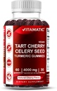 Vitamatic Tart Cherry med Sellery Seed Gummies - 400mg Ækvivalent Per Serving (fra 10: 1 ekstrakt 400 mg)