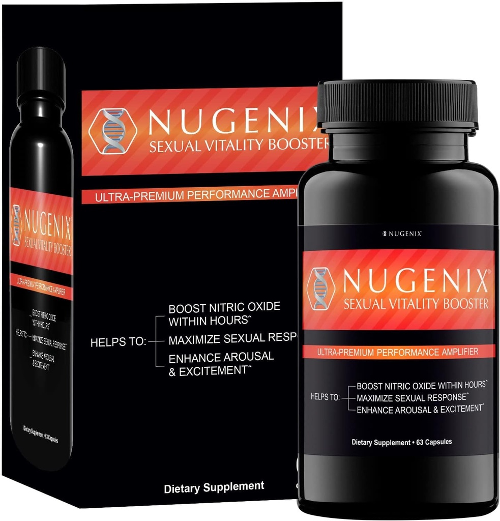 Nugenix Seksuel Vitality Booster - Ultra Premium Performance Forstærker til mænd - Nitrogenoxid supplement, 63 kapsler