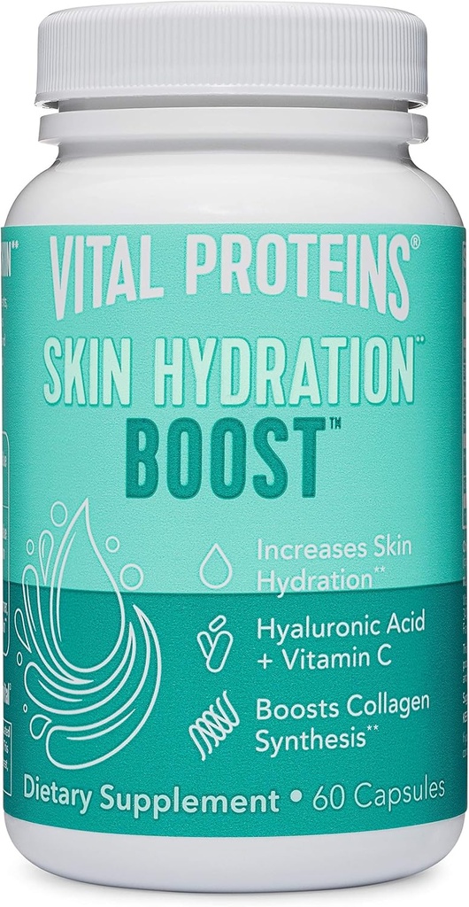 Vital protein Hyaluronsyre Supplement med 120 mg Hyaluronsyre 150 mcg biotin og 180 mg vitamin C - 60 kapsler