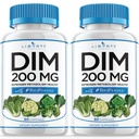 DIM supplement 200mg - DIM diindolylmethan Plus BioPerine - Østrogen balance, Hormon Menopause Relief, Acne Treatment, Vegan - 120 Tæl
