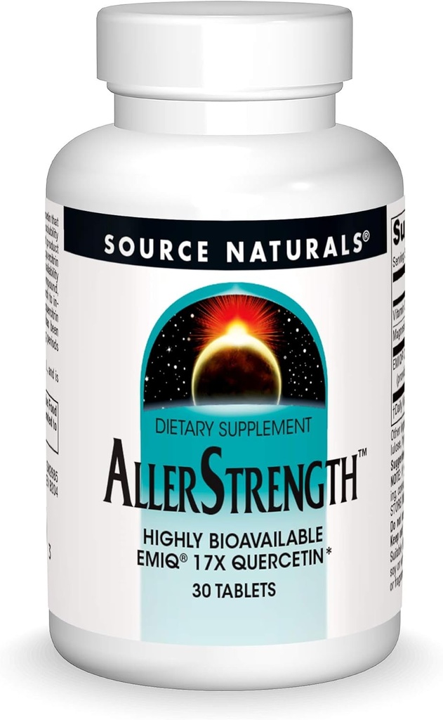 Source Naturals AllerStrength Fast- Actioning Seasonal immunforsvar - Meget biotilgængelig Quercetin * - 30 tabletter