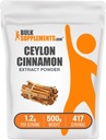 BulkSupplements.com Cinnamon Bark Extract Powder - Ceylon Cinnamon Supplement, Herbal Supplement - Vegan & Gluten Free, 1,2 g per Serving, 500g (1.1 lbs) (Pack of 1)