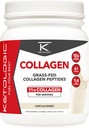 Ketologisk grass Fed Collagen Hydrolysat Powder (Unflavored) (1 LB) - 41 Servering, 11 G Collagen Per Servering, 10 G Protein Per Servering - Grassefed Collagen Peptider