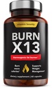 Vitamin Bounty Advanced Thermogen Fat Burner til mænd og kvinder - Brænd X13 vægttab supplement med 13 kraftfulde ingredienser - Metabolisme Booster, Energi & Appetitkontrol - 60 kapsler