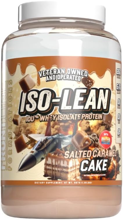 Isolean, 100% Whey Protein Isolate, Fast Absorption, Iso Lean, Low Sugar, Maximize Recovery, 25 Bedste Per Servering, Veteren Ejes og drives (28 Servere, Saltet Caramel Cake)