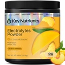 KEY NUTRIENSER Multivitamin Electrolytes Powder No Sugar - Tropical Peach Mango Electrolyte Powder - Endurance & Energy Supplement - Hydration Powder - Ingen kalorier - 90 Servering - Made in USA