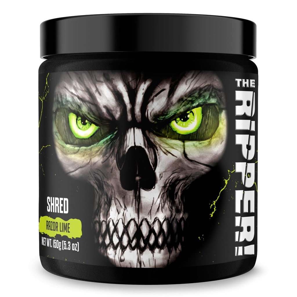 JNX SPORTS The Ripper! Shredding Thermogen Fat Burner - Razor Lime 30 Servering en.124; Avanceret hurtig fungerende termogene pre- workout, Appetite Suppressant for mænd & kvinder