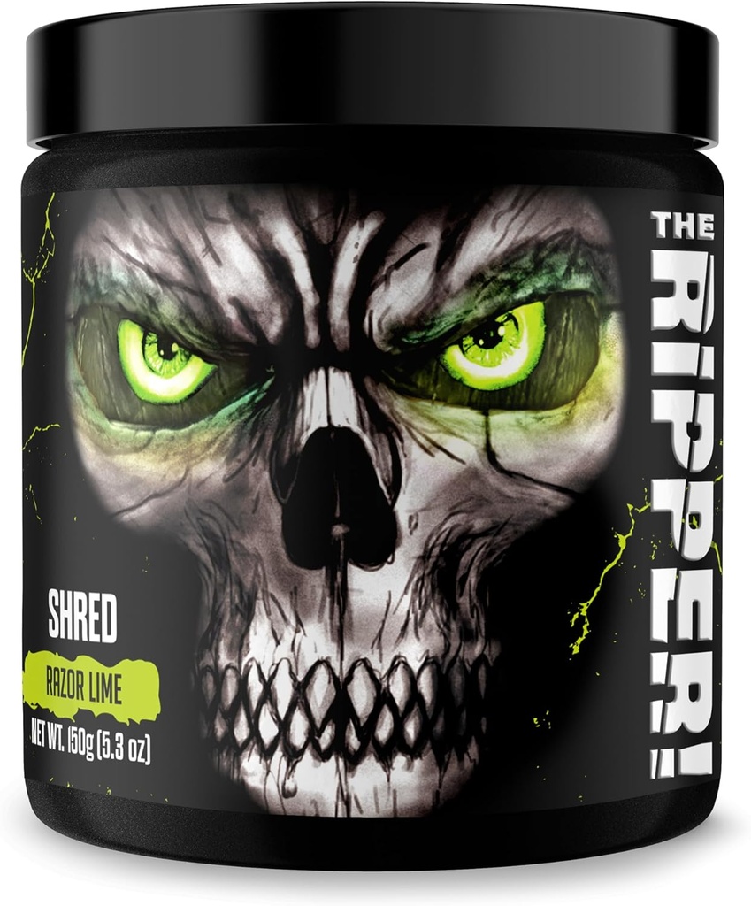 JNX SPORTS The Ripper! Shredding Thermogen Fat Burner - Razor Lime 30 Servering en.124; Avanceret hurtig fungerende termogene pre- workout, Appetite Suppressant for mænd & kvinder