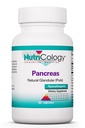 Nutricology Pancreas Pork 425mg Supplement - Pancreas Natural Glandular, Pancreatic Enzymes, Amylase, Protease, Lipase, Hypoallergen - 60 Tælling