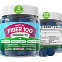 Fiber Gummies for voksne, Sugar Free 10g Prebiotic Fiber tillæg med fordøjelsesenzymer, Probiotika & 100mg betain for fordøjelse & Gut Sundhed og Regulere tarmbevægelse, Vegan, Gelatine Free, 120ct