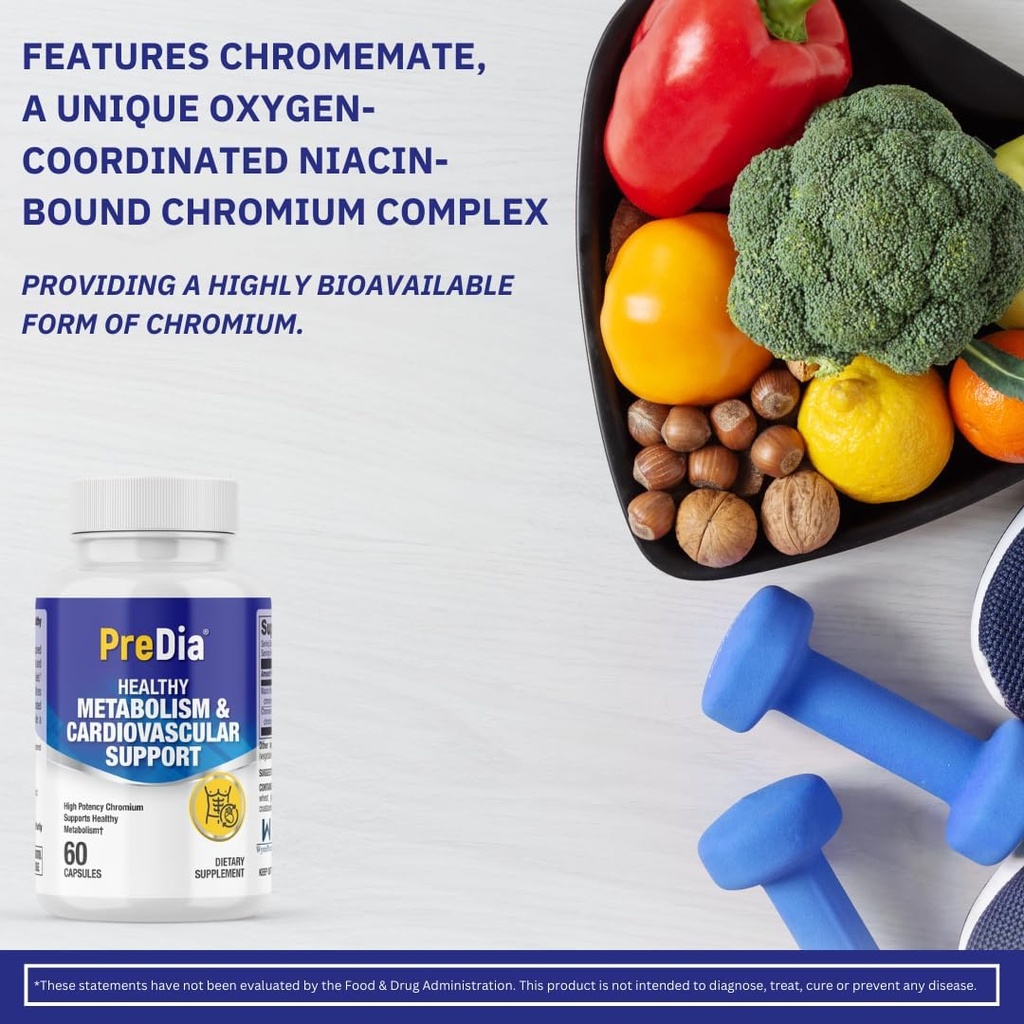 PreDia - Sund Metabolisme & Kardiovaskulær Support Health - (Chrom 200mcg)