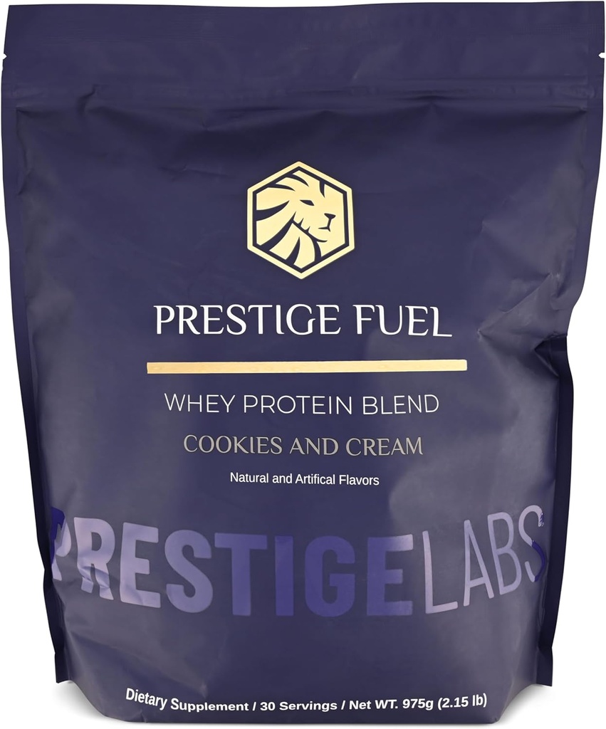 Prestige Fuel Natural Protein Whey and Isolate Blend Cookies and Cream Flavor (30 Servere)
