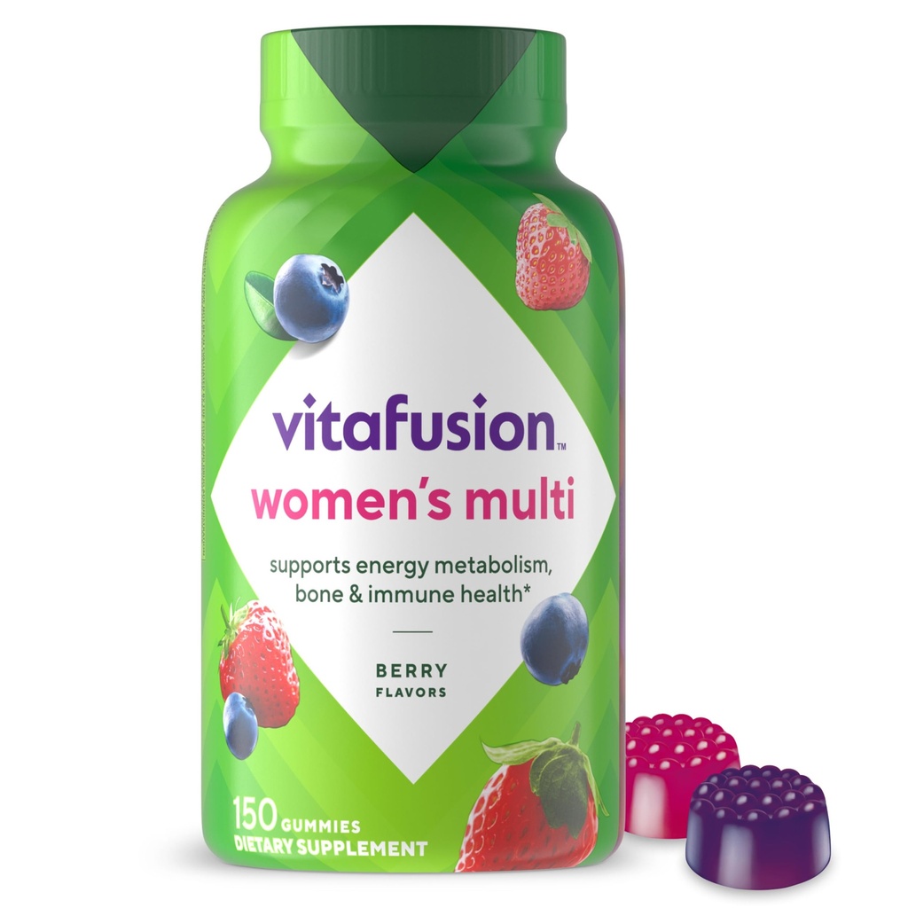 Vitafusion Women's Multivitamin Gummy | 150 Adult Gummies | with Vitamins A, B, C, D, E | Berry Flavor | Gluten and Dairy Free Supplement