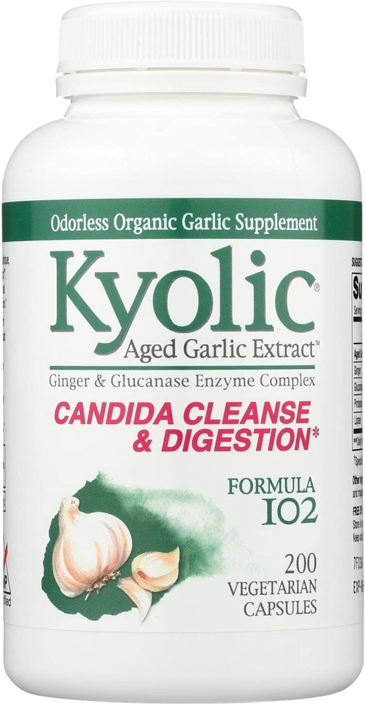 Kyolsk # 102 Hvidløg W / Enzyme Veg 200 Cap