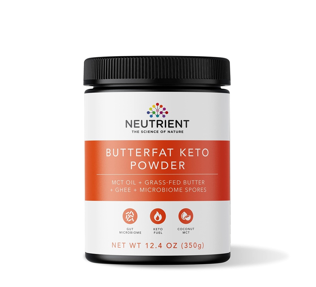 Neutrient Keto MCT Oil Powder # 124; med kokos souced MCT Oil & Ghee med grass Fed Butter # 124; lækker morgen Keto Coffee Creamer til Ketosis Support # 124; Brændstof til krop & hjerne