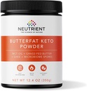Neutrient Keto MCT Oil Powder # 124; med kokos souced MCT Oil & Ghee med grass Fed Butter # 124; lækker morgen Keto Coffee Creamer til Ketosis Support # 124; Brændstof til krop & hjerne