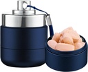 Metal Travel Pill Organizer, Transportable Vandtæt Daglig Pill Box AM PM, Stor Aluminium Pill Case Container 2 gange en dag Vitamin Organizer, Daglig Medicin Organizer til Vitamin, Fiskeolie, Supplement
