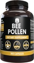 Pure Original Ingredienser Bee Pollen (365 kapsler) Ingen Magnesium eller ris Fyldere, Altid Pure, Lab Verified