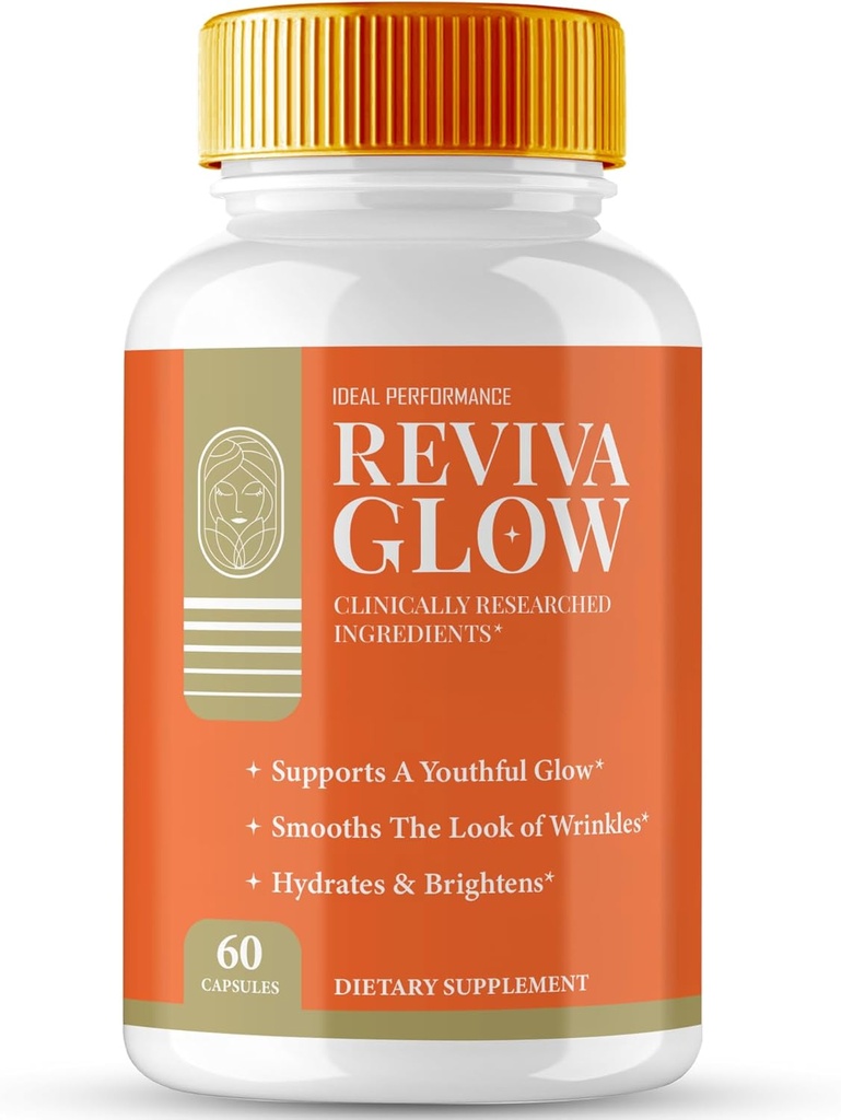 Reviva Glow kapsler, RevivaGlow understøtter naturlige sunde og glødende hudpiller - maksimal styrke, Reviva Glow Vitamin Supplement Support Pills, RevivaGlow Support Kapsler Anmeldelser (60 Kapsler)
