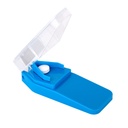 EZY DOSE Pill Cutter og Splitter, Sikker udskæring store, små og små piller, Vitaminer, Tablets i halve, Nøjagtig nem skæring, rustfrit stål klinge, rejse Sized, Let at bruge, Farve kan Vary, BPA Free
