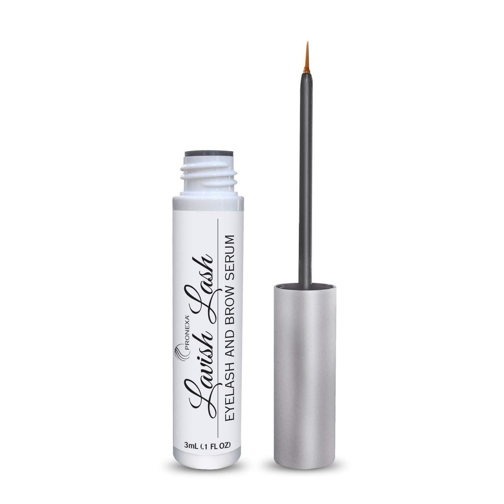 Hairgenics Lavish Lash - Eyelash Growth Enhancer & Brow Serum med Biotin & Natural Growth Peptider til lange, tyktflydende lus og Øjenbryn! Dermatolog Certificeret, Cruelty Free & Hypoallergen.