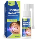 Tinnitus Relief til Ringende Øre, Tinnitus Relief Øredråber, Natural Tinnitus Rëliëf Spray, Reducere Ørestøj & forbedre hørelse, 30 ml