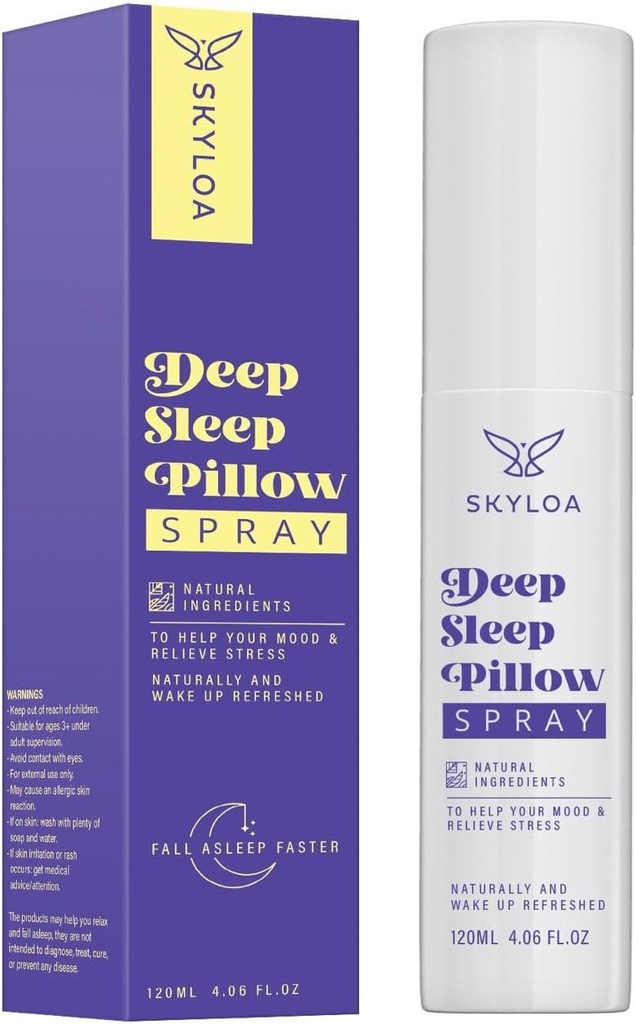 Dyb søvn Pillow Spray: Naturlig søvn hvile støtte med Lavendel til afspænding 120ml, 4 fl oz
