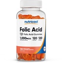 Nutricost folinsyre (vitamin B9) Vegetarisk gummies (120 gummies, 1 mg folinsyre per servering) - supplement til mænd og kvinder