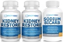 Kidney Cleanse and Kidney Health Supplement to Support Normal Kidney Function 60 caps, 2 Pack with Sodium Bicarbonate 650mg Capsules, 120 Pills