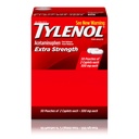 Tylenol Ekstra Styrke Acetaminophen Caplets, 500 mg, Pain Relief & Fever Reducer for hovedpine, Backache, Tandpine, Menstruelle kramper & smerter, Travel- Friendly Packaging, 2-Caplet Pouches, 50 Greve