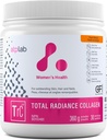 ATP LAB Total Radiance Collagen - Peach Mango Flavor, 360g - Collagen Peptider pulver til kvinder - Hydrolyzed Collagen protein supplement til biotin