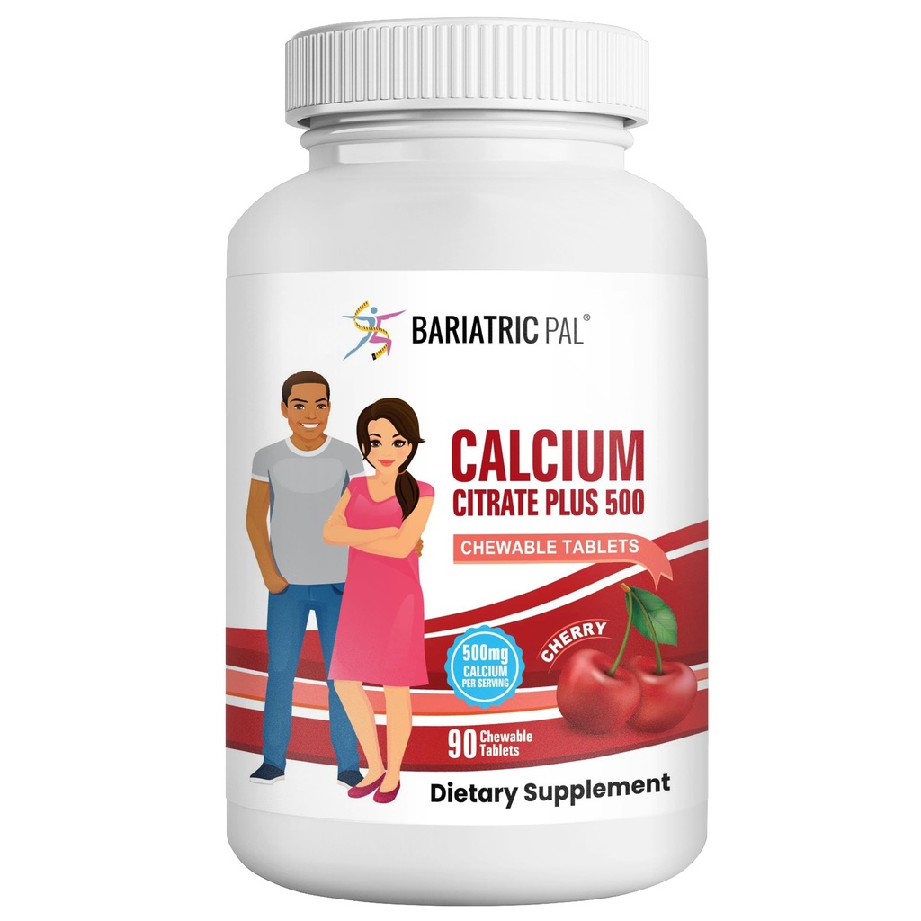 BariatricPal Calcium Citrate 500 mg tyggetabletter - Kirsebær (30- dages forsyning)