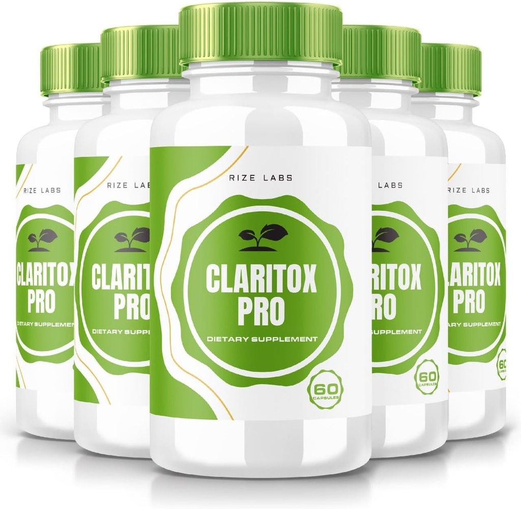 rize laboratorier - Claritox Pro supplement piller til Vertigo, Avanceret formel med alle naturlige ingredienser (300 kapsler) (pakke af 5)