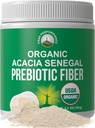 Organic Acacia Senegal Prebiotic Fiber Powder. Uflavored USDA Organic Plant Based Opløselige Vegansk Prebiotika Gut Health Supplement med fordøjelige enzymer. HSA + FSA Kun godkendt liste over tilladte vitaminer