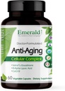 Emerald Labs Anti- Aging Cellular Complex - Understøtter sund aldring og leversundhed med Setria L- Glutathione, CoQ10, R- Alpha Lipoic Acid, Resveratrol & mere - 60 vegetabilske kapsler (30- Day Supply)