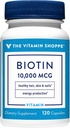 Den Vitamin Shoppe Biotin 1.000MCG, Nutrient Metabolisme støtte til sund vibrant hår, sund hud & stærke negle, energiproduktion (120 kapsler)
