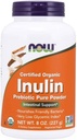 Now Inulin Prebiotic Fos, 8-ounces (pakke med 2)