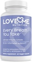 Immunsupportsupplement - Naturlige ingredienser til immunsystemet Support (60 kapsler) - Immunbooster indeholdende hyldebær, C-vitamin & E, zink og Echinacea til voksne