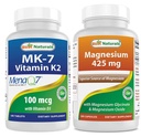 Bedste Naturals Vitamin K2 (MK7) med D3 & Magnesium Glycinate 425 mg
