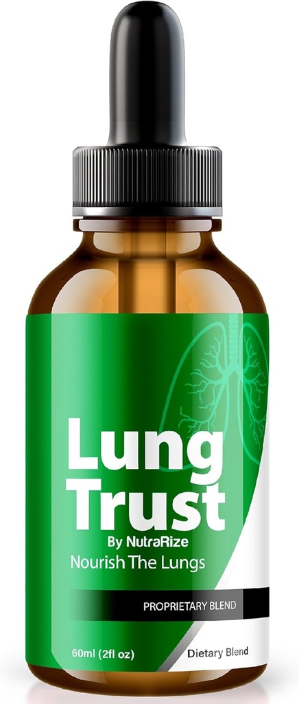 NutraRize Lung Trust Drops, Herbal Liquid Drop, A Nutritional Supplement You Can Trust, All Natural Formula for Breathing and Lung Health, Cleansing and Detox, Reviews (30 Servings)