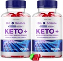rize labs - Bio Science Keto Plus Gummies for Weight Loss, Extra Strength, Advanced Formel indeholder Apple Cider Vincipes Gummies (120 Gummies) (pakke af 2)