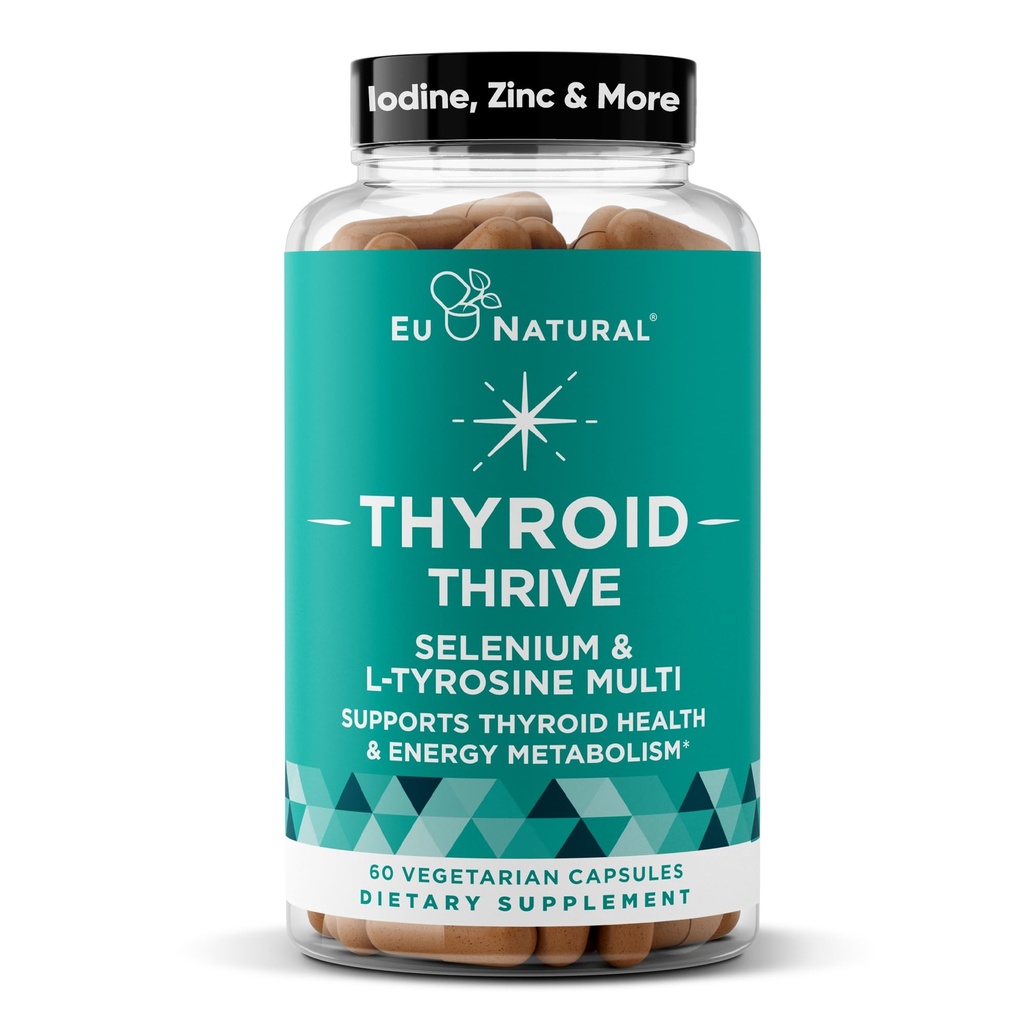 Gnist Energy Support - Thrive, Naturlig Fight Træthed, Balance Hormon, Promote Focus Energy - Zink, Selen, Jod - 60 Vegetar bløde kapsler